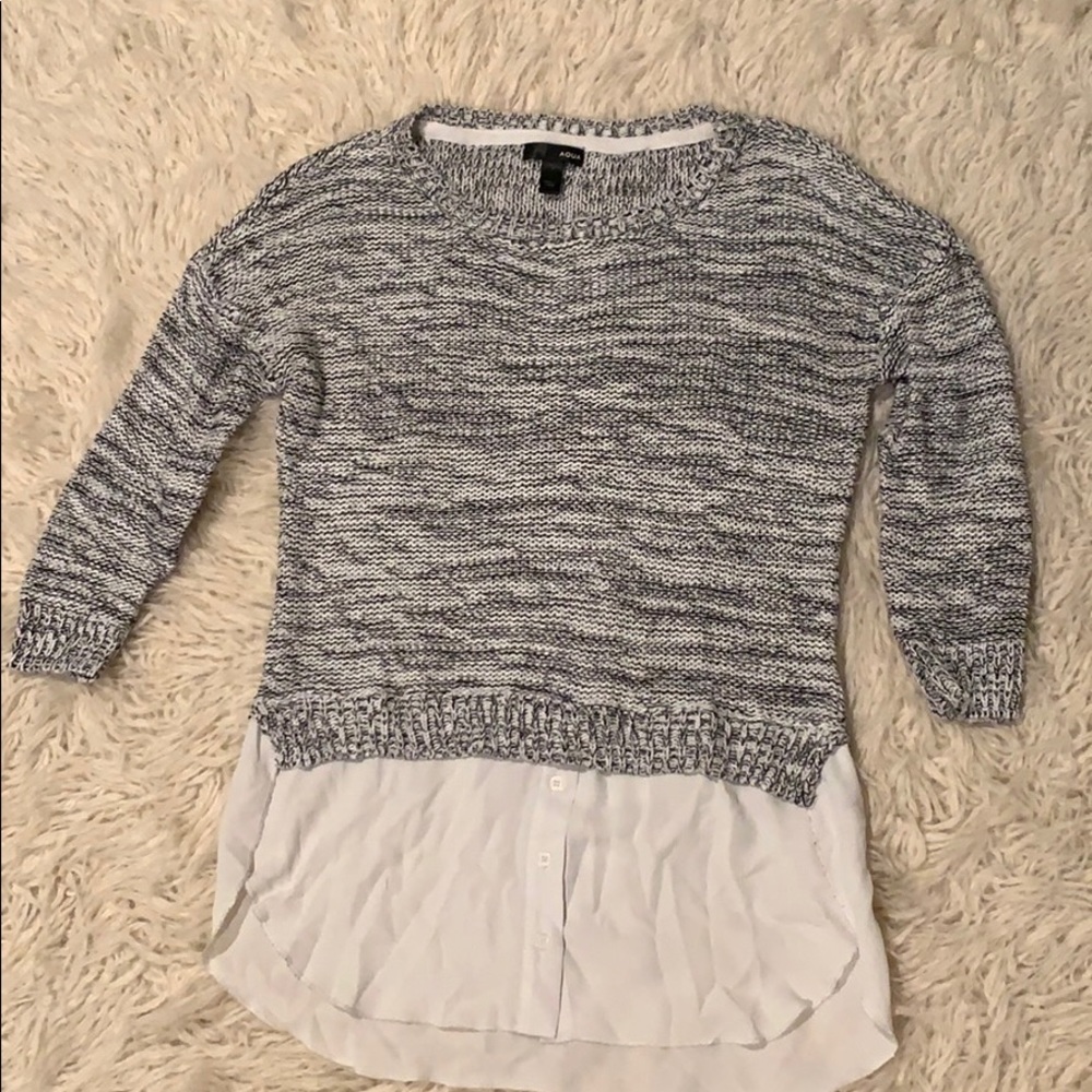 Sweater with Blouse Trim